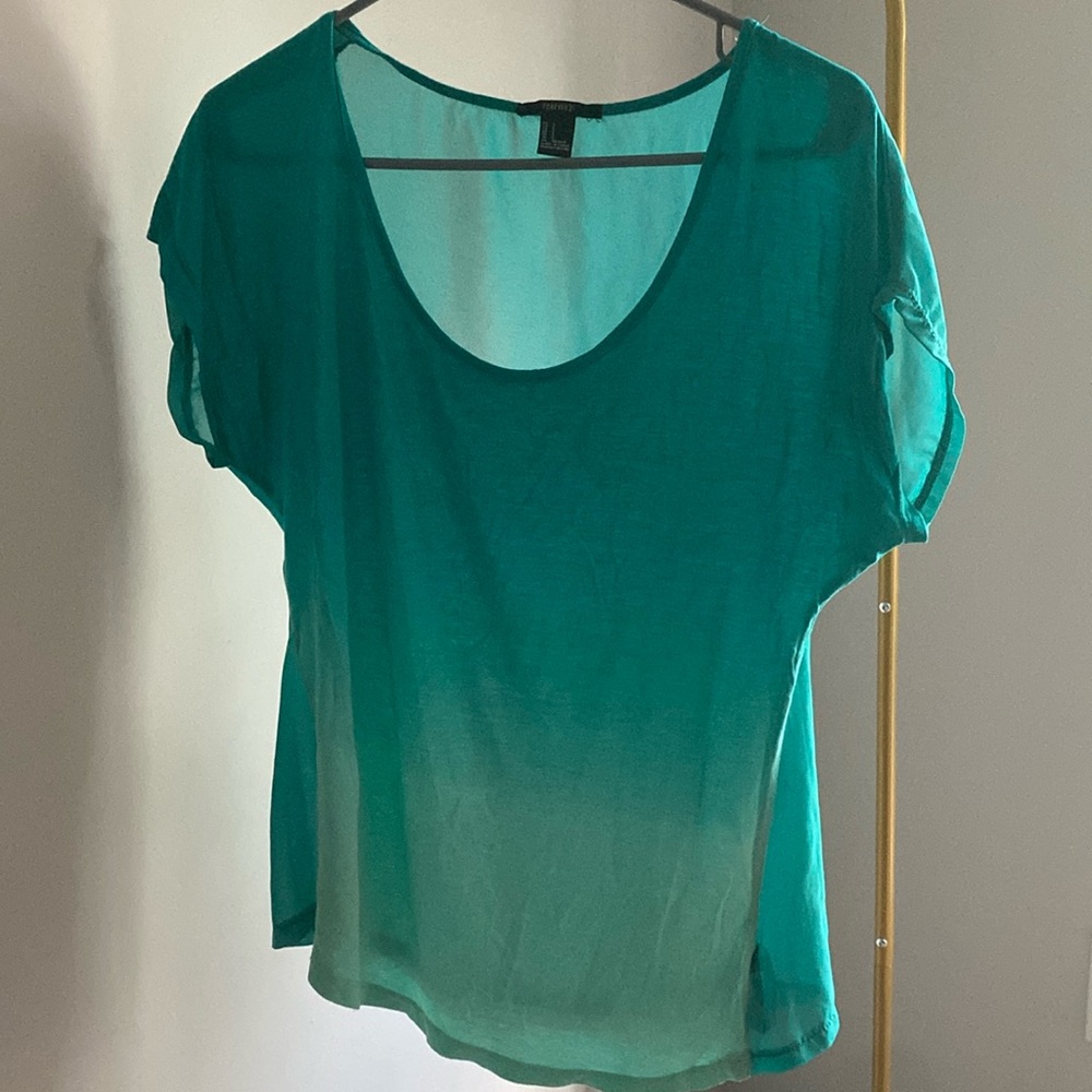Forever 21 turquoise top, size small